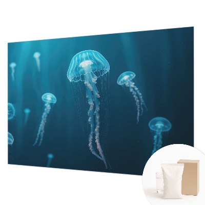 Vliestapete fürs Wohnzimmer mit maritimem Motiv in eleganten Farben