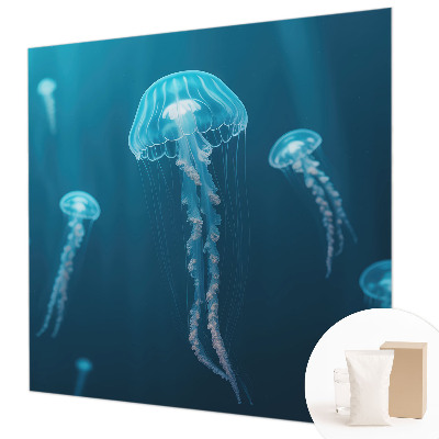 Vliestapete fürs Wohnzimmer mit maritimem Motiv in eleganten Farben