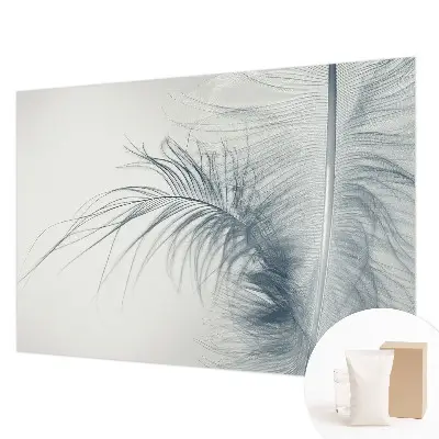 Bildtapete mit zartem Federdesign