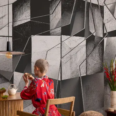 Wand-Fototapete mit geometrischer abstraktion