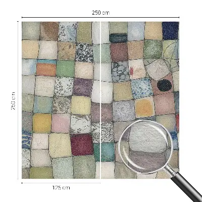 Fototapete mit farbenfrohem Mosaikmotiv