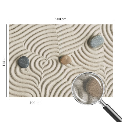 Fototapete fürs Wohnzimmer mit harmonischen Wellen als dezentes Wandmotiv