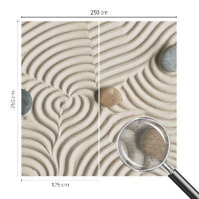 Fototapete fürs Wohnzimmer mit harmonischen Wellen als dezentes Wandmotiv