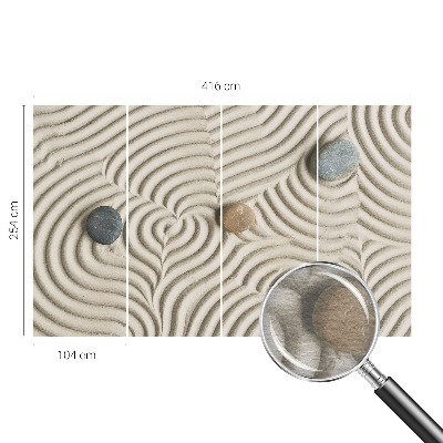 Fototapete fürs Wohnzimmer mit harmonischen Wellen als dezentes Wandmotiv