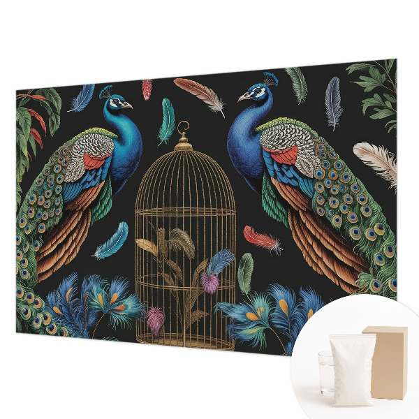Vlies-Fototapete fürs Schlafzimmer Exotische Pfauen