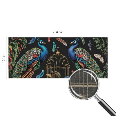 Vlies-Fototapete fürs Schlafzimmer Exotische Pfauen