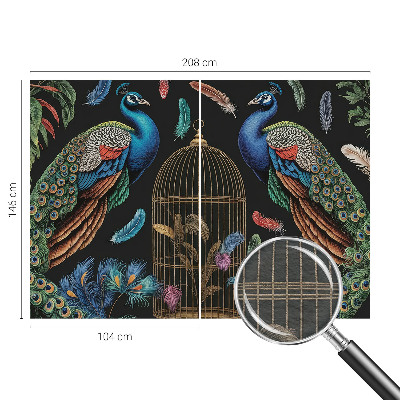 Vlies-Fototapete fürs Schlafzimmer Exotische Pfauen