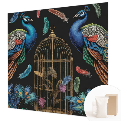 Vlies-Fototapete fürs Schlafzimmer Exotische Pfauen