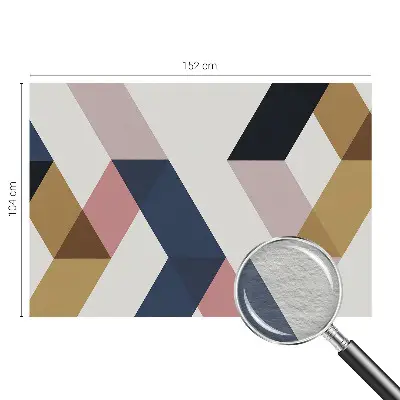 Vlies-Fototapete fürs Wohnzimmer mit buntem Rautenmuster