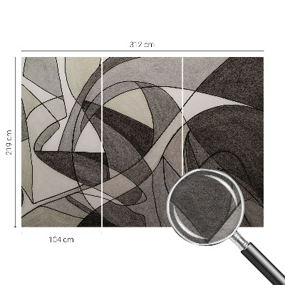 Vlies-Fototapete fürs Kinderzimmer mit geometrischer abstrakter Motivgestaltung