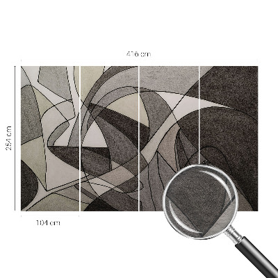 Vlies-Fototapete fürs Kinderzimmer mit geometrischer abstrakter Motivgestaltung