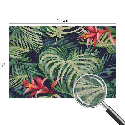 Moderne Vlies-Fototapete mit exotischen Pflanzen als Motiv