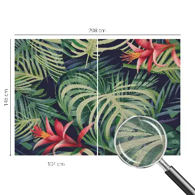 Moderne Vlies-Fototapete mit exotischen Pflanzen als Motiv