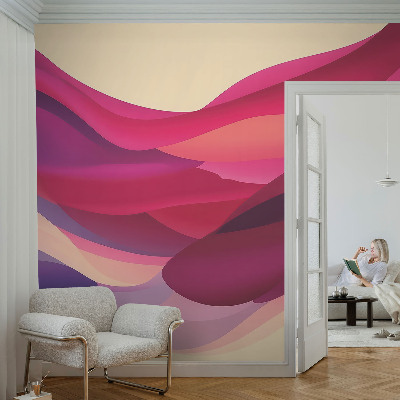 Vliestapete fürs Schlafzimmer mit flüssigkeitswellen-Motiv