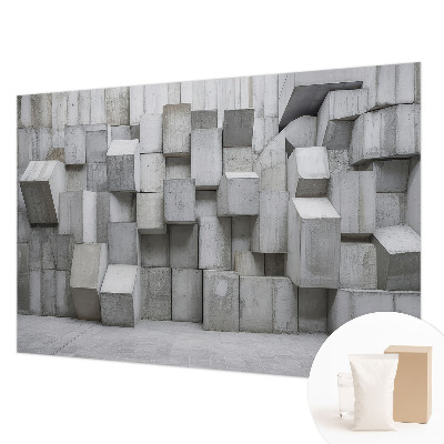 Dekorative Wand-Fototapete mit Betonblock-Motiv