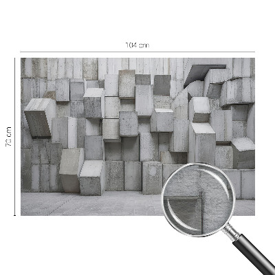 Dekorative Wand-Fototapete mit Betonblock-Motiv