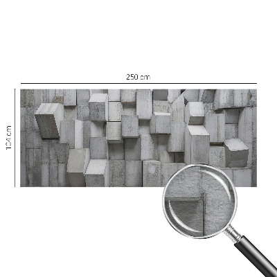 Dekorative Wand-Fototapete mit Betonblock-Motiv