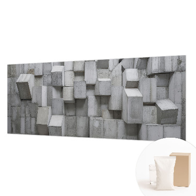 Dekorative Wand-Fototapete mit Betonblock-Motiv