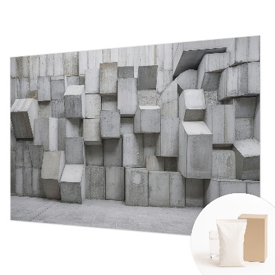 Dekorative Wand-Fototapete mit Betonblock-Motiv