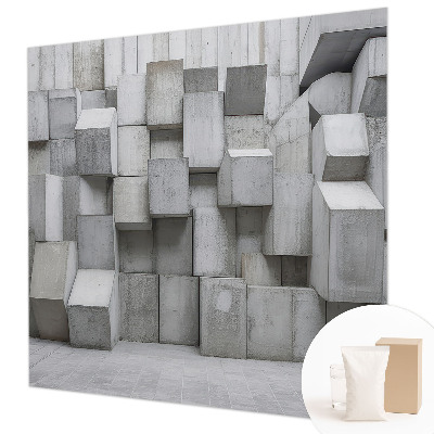 Dekorative Wand-Fototapete mit Betonblock-Motiv