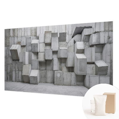 Dekorative Wand-Fototapete mit Betonblock-Motiv
