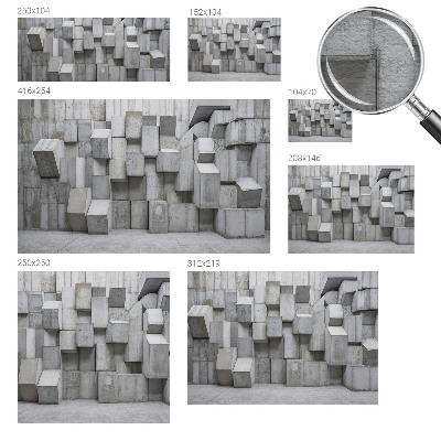 Dekorative Wand-Fototapete mit Betonblock-Motiv