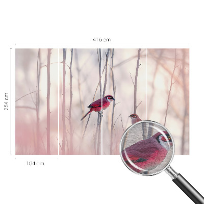 Wand-Fototapete mit einem Vogelpaar als Motiv