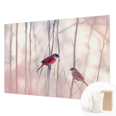 Wand-Fototapete mit einem Vogelpaar als Motiv