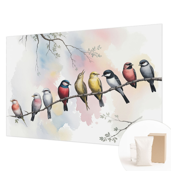 Vlies-Fototapete Vögel auf einem Ast