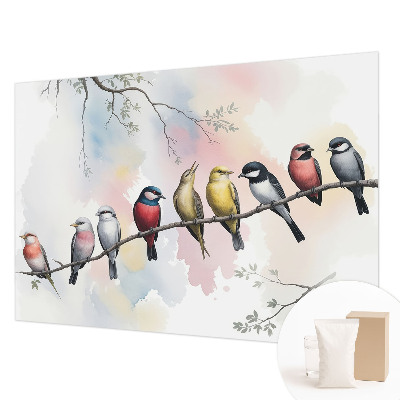 Vlies-Fototapete Vögel auf einem Ast