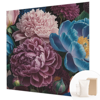 Fototapete fürs Wohnzimmer Bunte Blumen