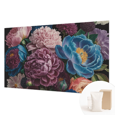 Fototapete fürs Wohnzimmer Bunte Blumen