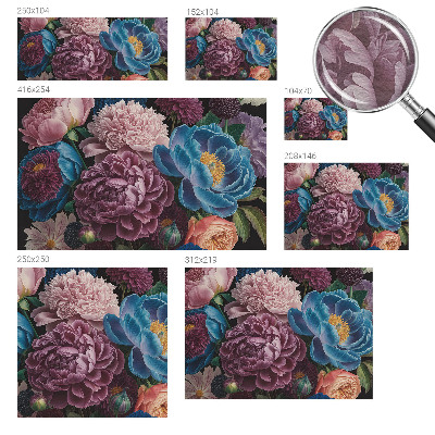 Fototapete fürs Wohnzimmer Bunte Blumen