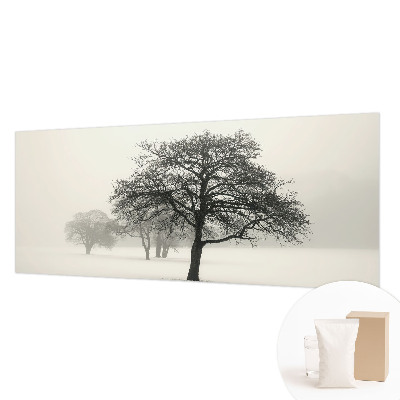 Fototapete fürs Schlafzimmer mit Motiv winterlicher Bäume