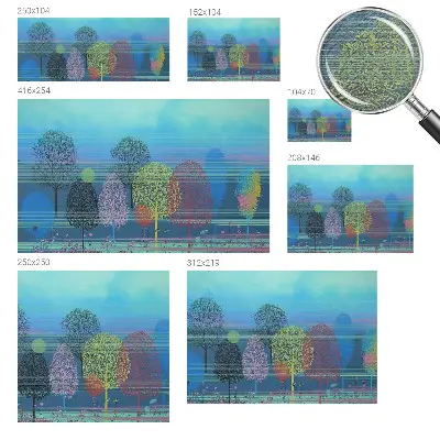 Motivtapete aus Vlies in bunten Farben mit harmonischem Design