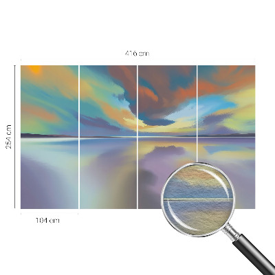 Fototapete aus Vlies mit Motiv eines Regenbogen-Sonnenuntergangs