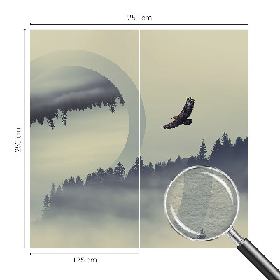 Bedruckte Vlies-Fototapete mit einer Waldlandschaft als Motiv