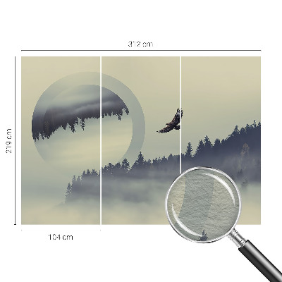 Bedruckte Vlies-Fototapete mit einer Waldlandschaft als Motiv