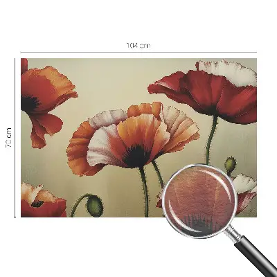 Fototapete nach Maß mit fröhlichem Mohnblumen‑Motiv