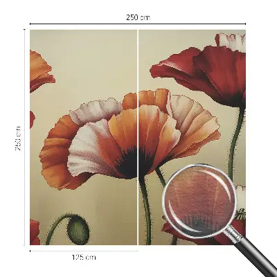 Fototapete nach Maß mit fröhlichem Mohnblumen‑Motiv