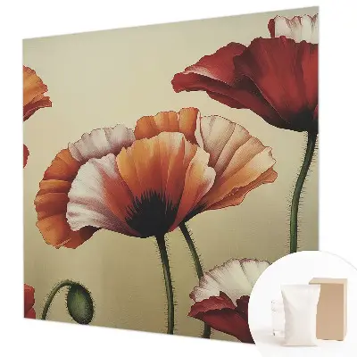Fototapete nach Maß mit fröhlichem Mohnblumen‑Motiv