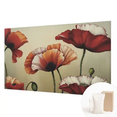 Fototapete nach Maß mit fröhlichem Mohnblumen‑Motiv