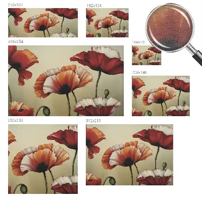 Fototapete nach Maß mit fröhlichem Mohnblumen‑Motiv
