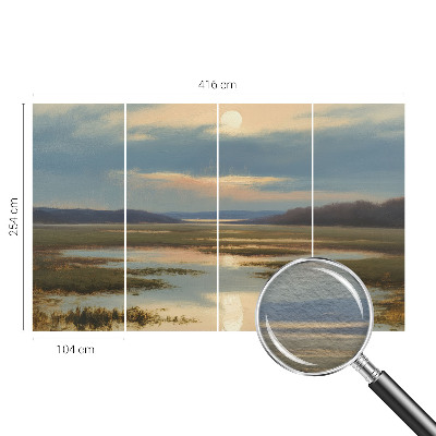 Fototapete fürs Wohnzimmer mit einer atmosphärischen Landschaft