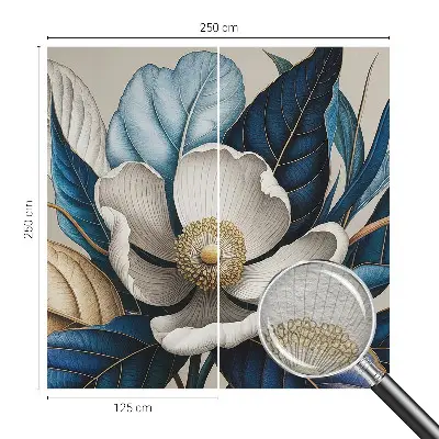 Vlies-Fototapete fürs Schlafzimmer mit elegantem Blumenmotiv