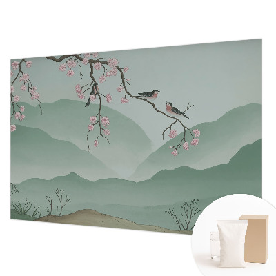 Vlies-Fototapete fürs Wohnzimmer mit dem Motiv „Japanische Serenade“