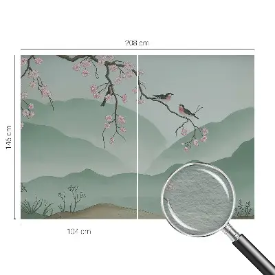 Vlies-Fototapete fürs Wohnzimmer mit dem Motiv „Japanische Serenade“