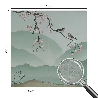 Vlies-Fototapete fürs Wohnzimmer mit dem Motiv „Japanische Serenade“