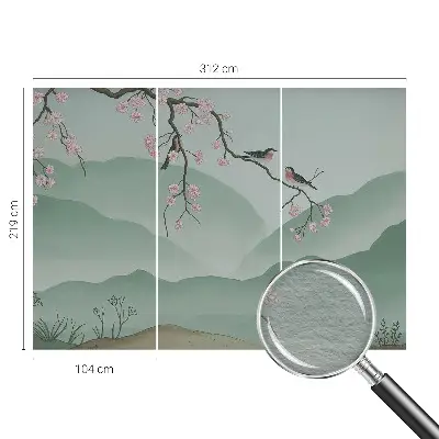 Vlies-Fototapete fürs Wohnzimmer mit dem Motiv „Japanische Serenade“