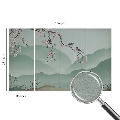 Vlies-Fototapete fürs Wohnzimmer mit dem Motiv „Japanische Serenade“